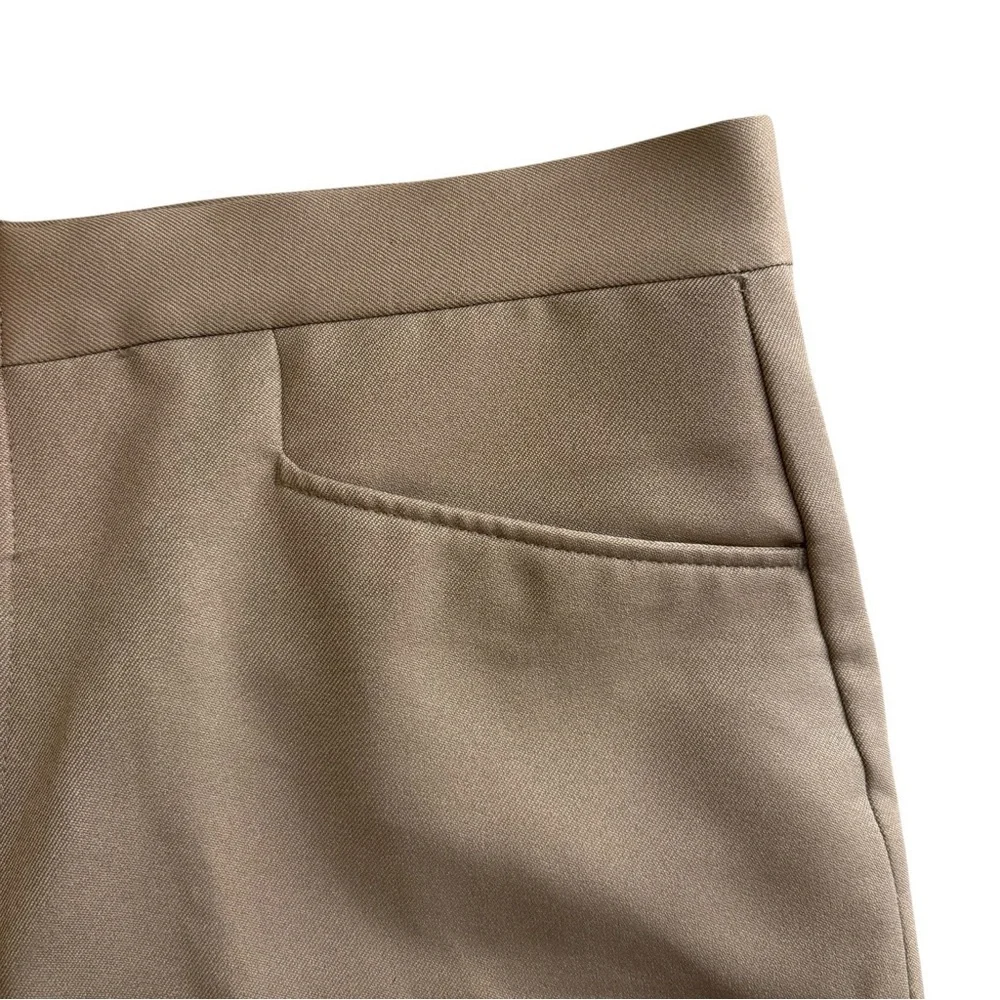 Botany 500 Men’s Dress Pants Slacks Size 36 M Tan Flat Front 4 Pocket Poly